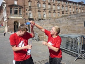 Wasserschlacht in Turin