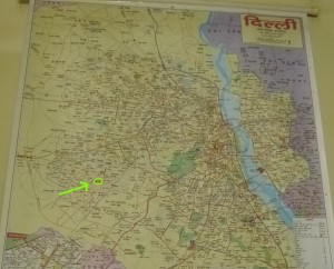 eine Karte von Delhi -  eingereist ist der Standort des Ashalayam