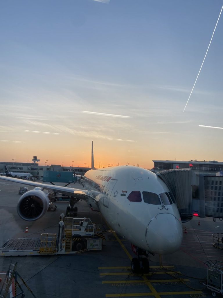 Sonnenuntergang am Frankfurter Flughafen